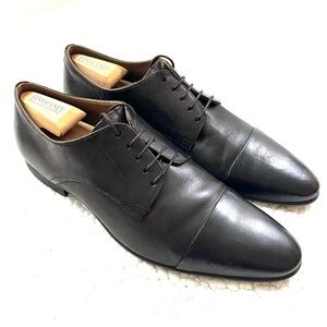 Aldo Ancede Leather Dark Brown & Black Lace Up Almond Toe Dress Shoes Size 12